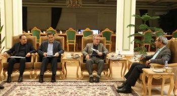 دیدار دکتر محمدرضا گروسی سرپرست سازمان فرهنگی، هنری، ورزشی و سیاحتی کوثر با دکتر غلامحسین مظفری استاندار خراسان رضوی