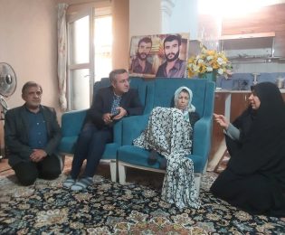 دیدار دکتر محمدرضا گروسی سرپرست سازمان فرهنگی، هنری، ورزشی و سیاحتی کوثر با همسر شهید گرانقدر حسن سعیدی در منطقه غرب تهران