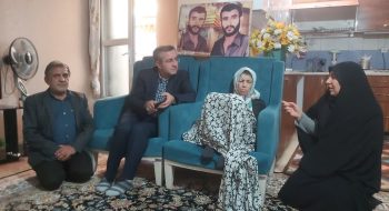 دیدار دکتر محمدرضا گروسی سرپرست سازمان فرهنگی، هنری، ورزشی و سیاحتی کوثر با همسر شهید گرانقدر حسن سعیدی در منطقه غرب تهران