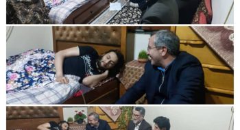 دکتر محمدرضا گروسی با خانواده شهید سرافراز حکمت پناه دیدار کرد